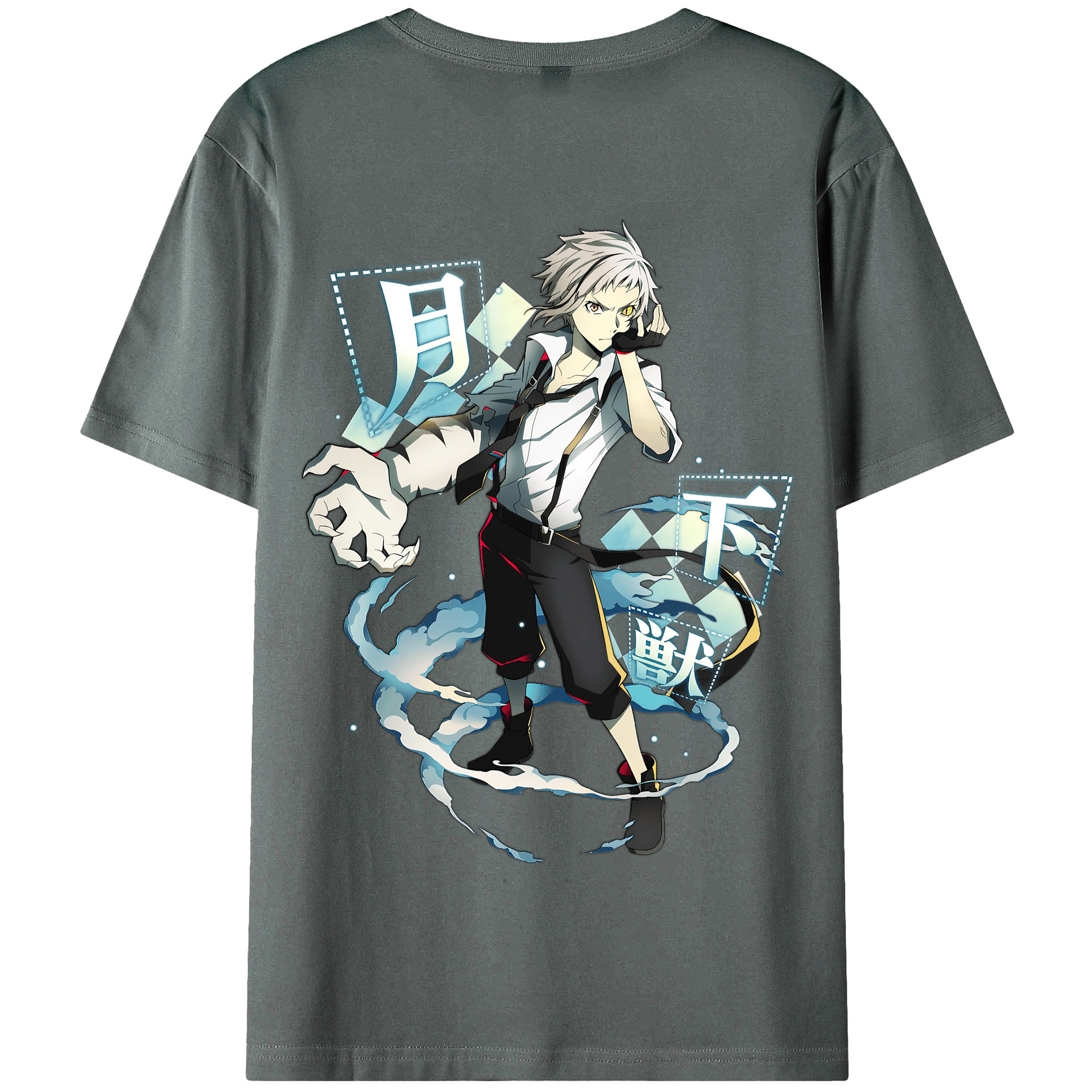 （画像用） 文豪ストレイドッグス Bungo Stray Dogs 綿100％半袖Tシャツ（背面プリント）